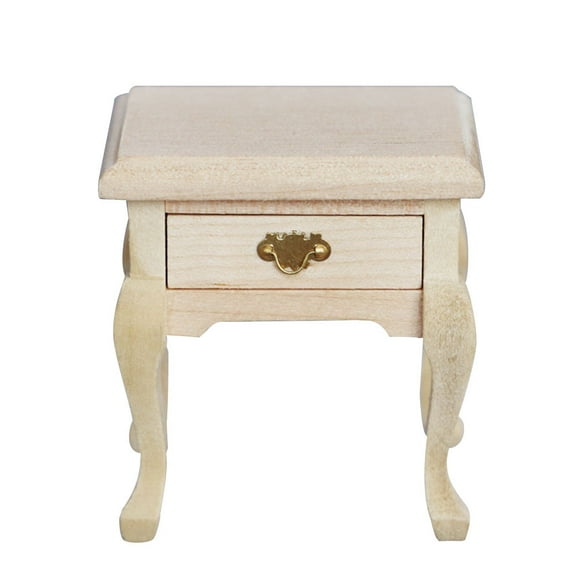 KAKOWELY Mini adorno de casa, mesita de noche en miniatura, mini adorno de mesa de noche de simulación