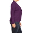 thumbnail image 2 of Women's Plus Size Casual Long Sleeves Open Front Office Work Wear Solid Blazer Jacket, 2 of 4