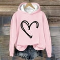 thumbnail image 2 of BLVB Women's Fall Pullover Sweatshirts Heart Printed Long Sleeve Hoodies Casual Loose Comfy Tops Blouse, 2 of 3