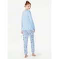 thumbnail image 2 of Joyspun Women’s Long Sleeve Tee and Joggers, 2-Piece Pajama Set, Sizes S-3X, 2 of 5