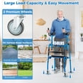 thumbnail image 6 of Giantex Folding Walker, 450 Lbs Foldable Standard Walker, Lightweight Walking Mobility Aid for Seniors, Handicap, Disabled, Navy, 6 of 6