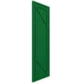 thumbnail image 2 of Ekena Millwork 18"W x 50"H True Fit PVC Bungalow Fixed Mount Shutters, Viridian Green (Per Pair - Hardware Not Included), 2 of 9