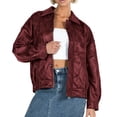 thumbnail image 1 of Abrigo PRETTYGARDEN Estilo 2 Rojo Vino Sobredimensionado con Cierre L, 1 of 7