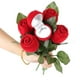 thumbnail image 3 of Pendientes de joyería de rosa roja Pendientes sorprendentes de regalo Suministros propuestos Suministros Caja de anillo portátil Boda de compromiso con hoja verde Vogacara AP004500-00, 3 of 7