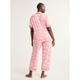 thumbnail image 4 of Joyspun Women's Dreamy Soft Collection Notch Collar Short Sleeve Knit Top & Capri Pajama Set, 2-Piece, Sizes XS-3X, 4 of 4