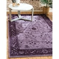thumbnail image 2 of Unique Loom La Jolla Collection Farmhouse, Contemporary, Botanical, Traditional, Vintage Area Rug, 5 x 8 ft, Violet/Dark Purple, 2 of 5