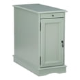thumbnail image 1 of Linon Bartow Table d'Appoint de Rangement Multifonction Recharge USB en Bois Bleu Aqua, 1 of 16
