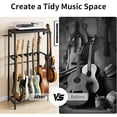 thumbnail image 6 of stusgo Multi Guitar Stand,Multiple Guitar Rack Holder for 7 Guitars,Guitars Display Rack with 2 Guitar Holders for Home,Stage,Studio, Black, 6 of 9