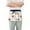 Cute Baby Cow, variant on Dinosaurs Sketch Art Server Apron with 3 Pockets Waterproof Waitress Waist Short Apron for Man Woman 12 Inches
