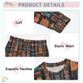thumbnail image 3 of FORMRS Long Sleeve Top and Pants Pajama Set for Niños 2-Piece Sleepwear, Sizes 18M-8Y, Black Geometric, 3 of 6