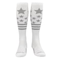 thumbnail image 2 of MK SOCKS Patriot USA Flag White Silver Knee-High Long Sports Socks (M), 2 of 4