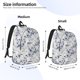 thumbnail image 2 of Disketp Indigo Tie Dye print Canvas Backpack Lightweight Travel Daypack Student Rucksack Laptop Backpack-, 2 of 5