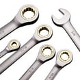 thumbnail image 2 of 24-Piece Combination Ratcheting Wrench Set with Organizer Rack, Cr-V Steel, SAE 1/4" to 7/8" & Metric 8mm to 19mm, Ideal for Household, Automotive, and Emergency Repairs, 2 of 11