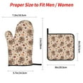 thumbnail image 2 of Honeii Cute Autumn Turkey Pattern Oven Mitts and Pot Holders, Silicone Oven Gloves,500 F Heat Resistant Oven Mitts Sets, 4PCS, 2 of 6
