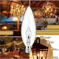 thumbnail image 4 of TaoLeHui E12 40 Watt Incandescent Candle Light Bulbs, Chandelier Light Bulbs for Ceiling Fan, Vanity, Outdoor - Warm White 2700K, 380 Lumen Dimmable B10 Clear Candelabra Base Bulbs, 12-Pack, 4 of 7