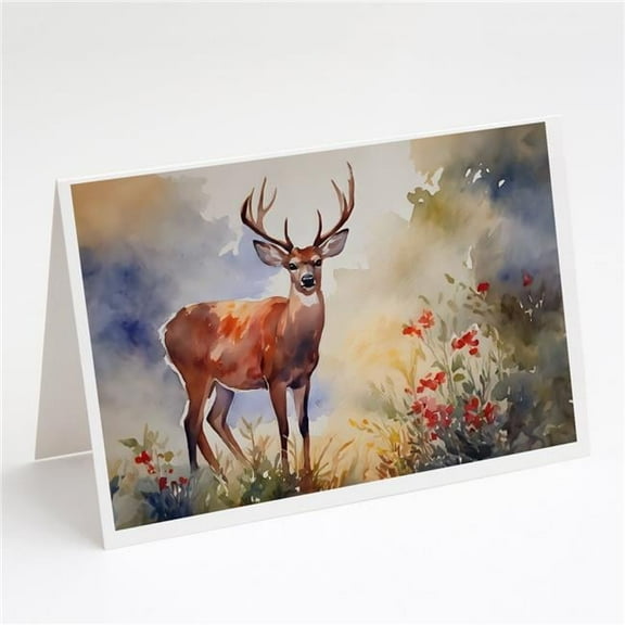 0.01 x 5 x 7 in. Unisex Deer Greeting Cards - Pack of 8
