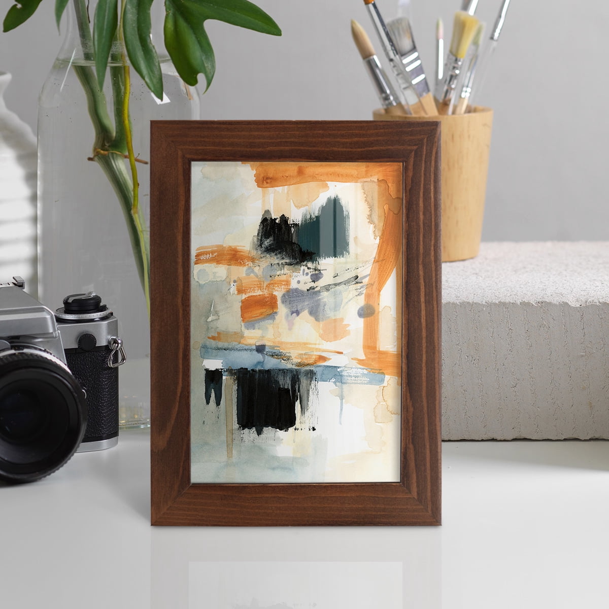 Seria II - Framed Print w/glass - Chestnut