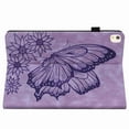 thumbnail image 4 of Dteck Smart Cover for iPad 10.2 8th 2020 / 7th 2019, Butterfly Embossed Leather Wallet Magnetic Stand Folio Protective Case with Sleep/Wake Pencil Holder for Apple iPad 10.2 Inch, Purple, 4 of 5