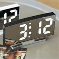 thumbnail image 3 of Reloj despertador digital, pantalla de temperatura, carga USB, reloj de escritorio Snooze, reloj electrónico para sala de estar, hogar, dormitorio, Blanco Sunnimix Despertador, 3 of 8
