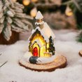 thumbnail image 1 of Christmas Village Christmas Village Houses 4Pcs Light Up Resin Winter Christmas Village Sets Simulation Miniature DecoraShatterproof Christmas Ornaments s for Christmas Tree Hanging Decorations, 1 of 6