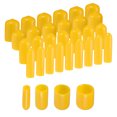 thumbnail image 1 of Unique Bargains 40pcs Round Rubber End Caps 1/8' 1/4' 3/8' 1/2' Yellow Vinyl Cover Screw Thread Protectors Assortment Kit, 1 of 6