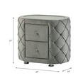 thumbnail image 7 of Acme Furniture Perine Nightstand in Gray Velvet, 7 of 7