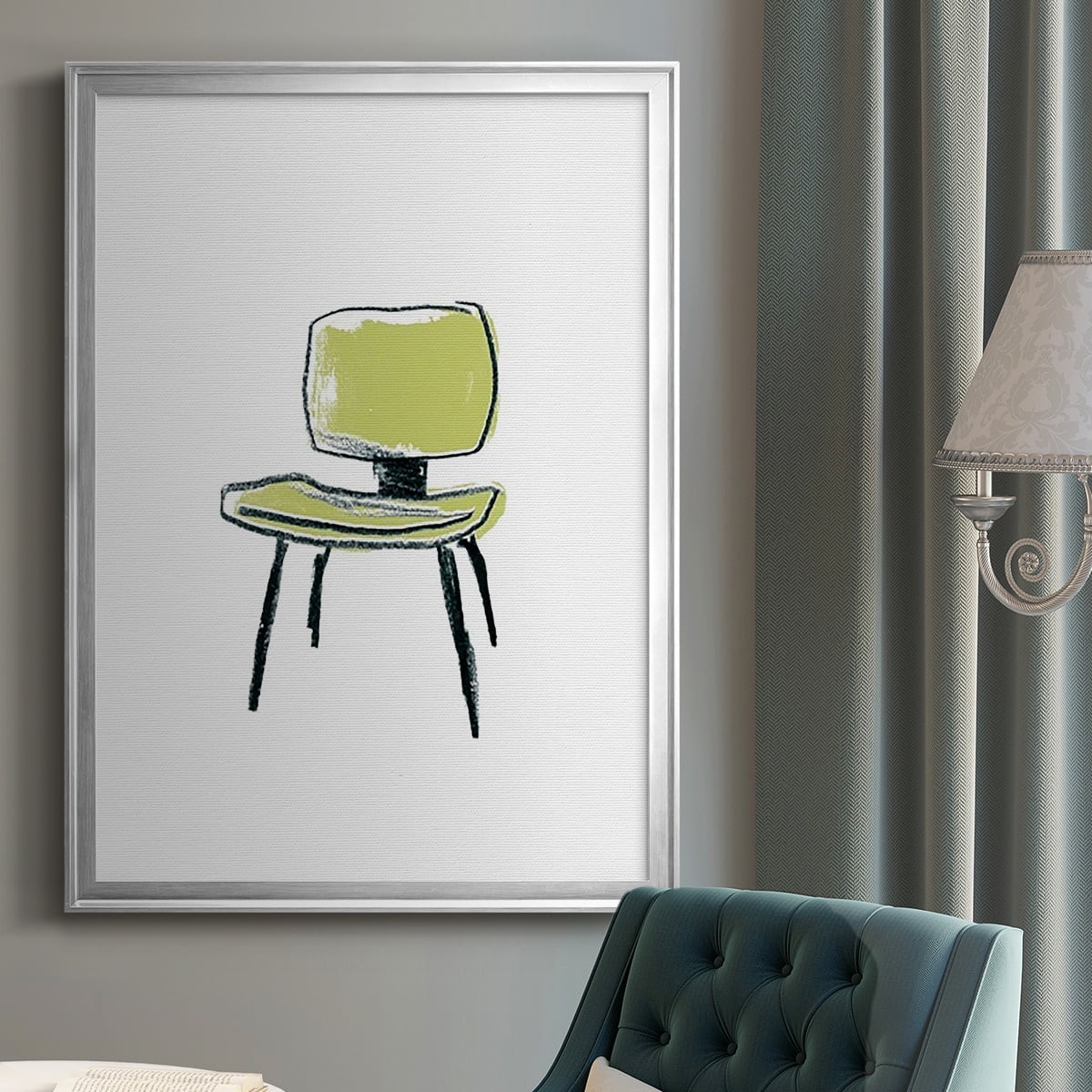 Take a Seat VI Premium Framed Print, in Gold, Black, or Silver - Ready to Hang