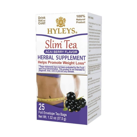 Hyleys Tea Slim Tea, Acai Berry, 1.32 Ounce, 25 Tea Bags