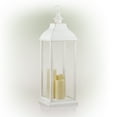 thumbnail image 6 of Alpine Corporation White Candlelit Lantern with LED Lights, 23 inch, 6 of 14
