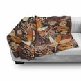 thumbnail image 3 of Autumn Soft Flannel Fleece Throw Blanket, Fall Season Bouquet Leaves Rust Toned Herbs Blooms Wedding Botanical Print, Cozy Plush for Indoor and Outdoor Use, 50" x 60", Multicolor, by Ambesonne, 3 of 6