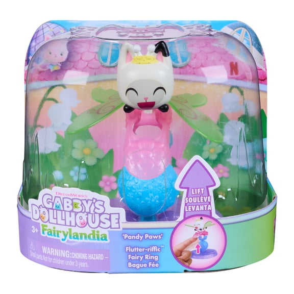 Gabby's Dollhouse Fairylandia, Pandy Paws Flutter-riffic Fairy Ring with Display Stand