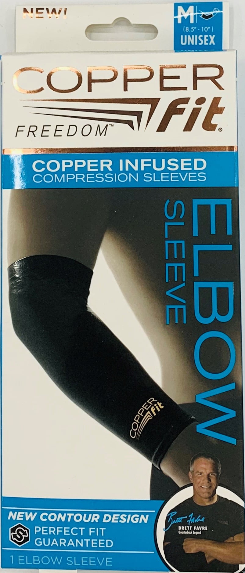Copper Infused Compression Sleeve with Co Copper Fit Freedom Knee Sleeve 2 Pack 