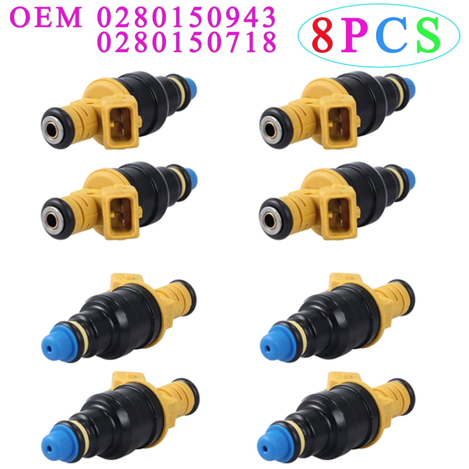 8X Fuel Injectors OEM 0280150718 For Ford F150 F250 F350 93-03 5.0 5.8 4.6 5.4