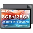 thumbnail image 1 of Azeyou Tablet 10.1 inch, Android 14 Tablet, 8GB 128G Computer Tablets, Octa Core Processor 6000mAh Battery, 1280x800 IPS Touch Screen, 5+8MP Dual Cam, 1 of 14