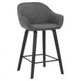 thumbnail image 2 of Home Square Faux Leather and Wood Bar and Counter Height Stool - Set of 3, 2 of 7