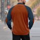 thumbnail image 5 of Seeotter Winter Corduroy Shirts Men Casual Henry Stand Collar Quarter Button Up Vintage Long Sleeve Mock, 5 of 5