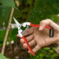 thumbnail image 4 of Xecvkr Stainless Steel Pruning Scissors Garden Shears Serrated Non Slip Cutting Branches Fruit Flower Vegetable Harvest Ergonomic Spring Lock 6.9x1.8in 1pc, 4 of 5