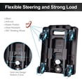 thumbnail image 3 of Tiagowell Folding Hand Truck, Lightweight Hand Truck Dolly Foldable,Luggage cart with 4 Rotate Wheels, Utility Cart with Adjustable Handle,Collapsible Dolly for Moving Travel Shopping Airport Office, 3 of 7