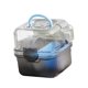 thumbnail image 3 of Estuche de transporte para jaula de hámster con botella de agua, suministros para mascotas, estuche de viaje para animales pequeños, para deportes al Azul, 3 of 8