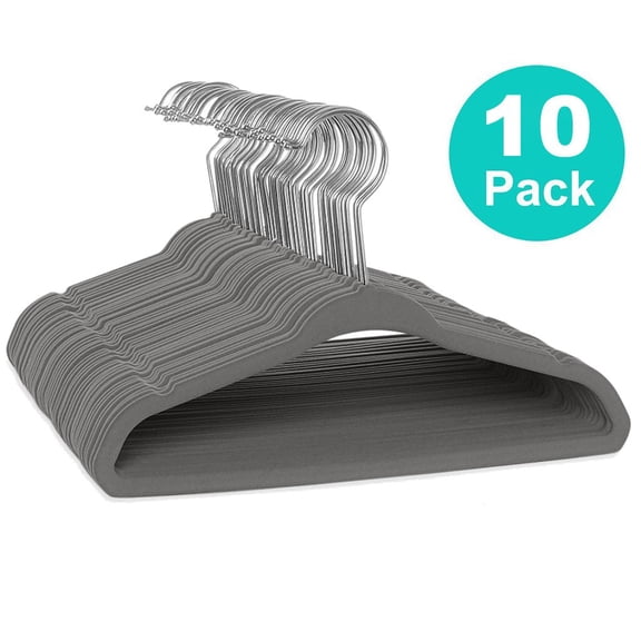Werulen KidsHangers 10/20/30 Pack, Non-Slip Velvet Hangers forChildren'sClothes, Space Saving Closet Organizer for Jackets Pants Dresses, 360 Swivel HookToddlerHangers