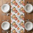 thumbnail image 6 of Thanksgiving Pumpkin Table Runner - 60 Inch Long, Kitchen Dining Table Runner Dresser Scarves, Orange Autumn Leaf Pink Floral Farmhouse Decor for Coffee Tables Wedding Party Banquet, 6 of 8