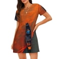thumbnail image 1 of Kdxio Chemise de Nuit Imprimée Bateau de Pêche Orange pour Femmes Manches Courtes Chemise de Nuit Décontractée Imprimée Robe de Nuit Ample Confortable Pyjama, 1 of 6