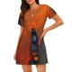 thumbnail image 1 of Disketp Orange Net Fishing Boat para Camisón Corto de Manga Corta para Mujeres, Camisón Cómodo con Escote Redondo, Bonito y Confortable, 1 of 6