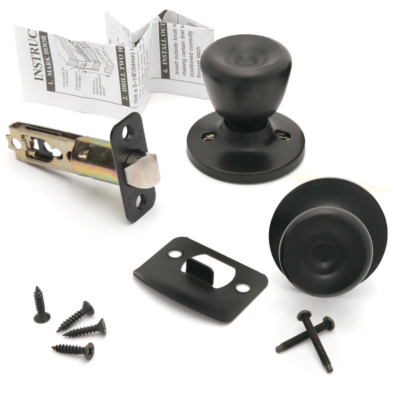 Lokhaus Passage Tulip Doorknob Matte Black Twin Size