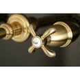 thumbnail image 4 of Kingston Brass KS7027TX French Country Two-Handle Wall Mount Roman Tub Faucet, Brushed Brass, 4 of 8