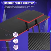 L Shaped Gaming Desk Corner Computer Desk, Home Office Desks Writing Workstation with Large Monitor Stand, Easy to Assemble, Black