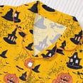 thumbnail image 5 of Bobifish Toddler Girls Halloween Print Sleepwear Sets Short Sleeve Collared Button Down Top&Shorts Nightwear Kids Girls Sets, 5 of 9