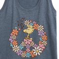 thumbnail image 3 of Peanuts - Floral Peace Sign - Woodstock - Women's Racerback Tank Top, 3 of 6