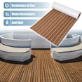 thumbnail image 2 of 95"x24" EVA Decking Sheet Mat Non-Slip Self-Adhesive for Boat Yacht Deck Pad RV Car Trunk Flooring Carpet Brown White, 2 of 6
