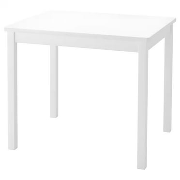 PJ Wood Durable Children's Table for Creative Play, Puzzles & Games, White